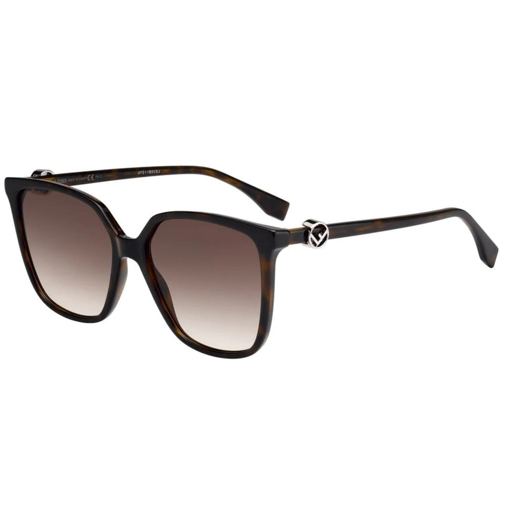 Fendi Women's Sunglasses 0318-S-086HA Brown Dark Havana 57-17 145 - Picture 1 of 4